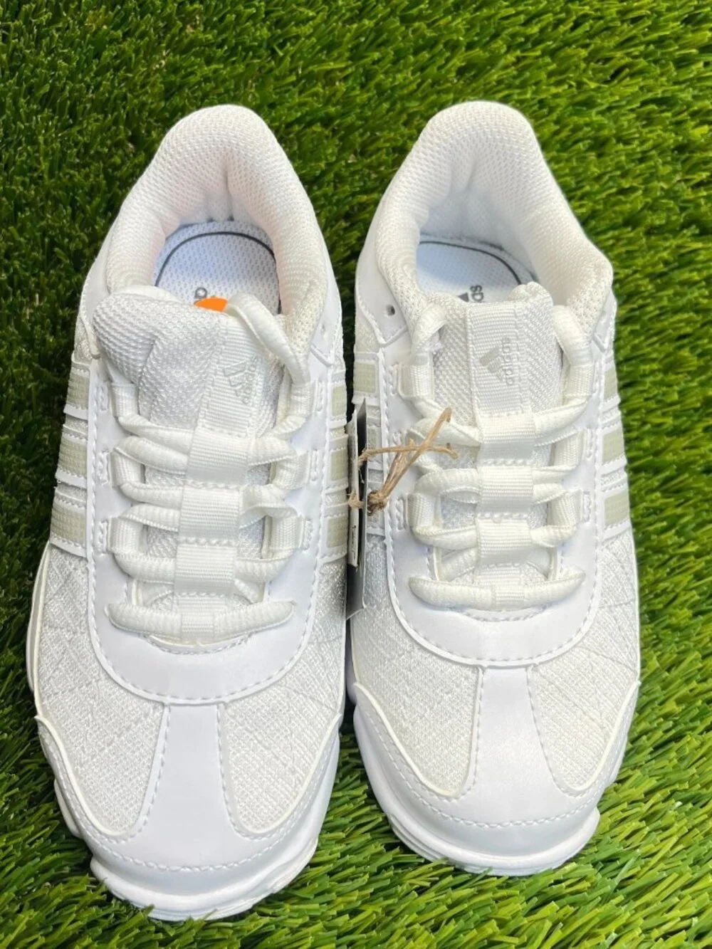 Adidas‎ Triple Cheer Boys Size 12K White Athletic Cheerleading Shoes Sneakers